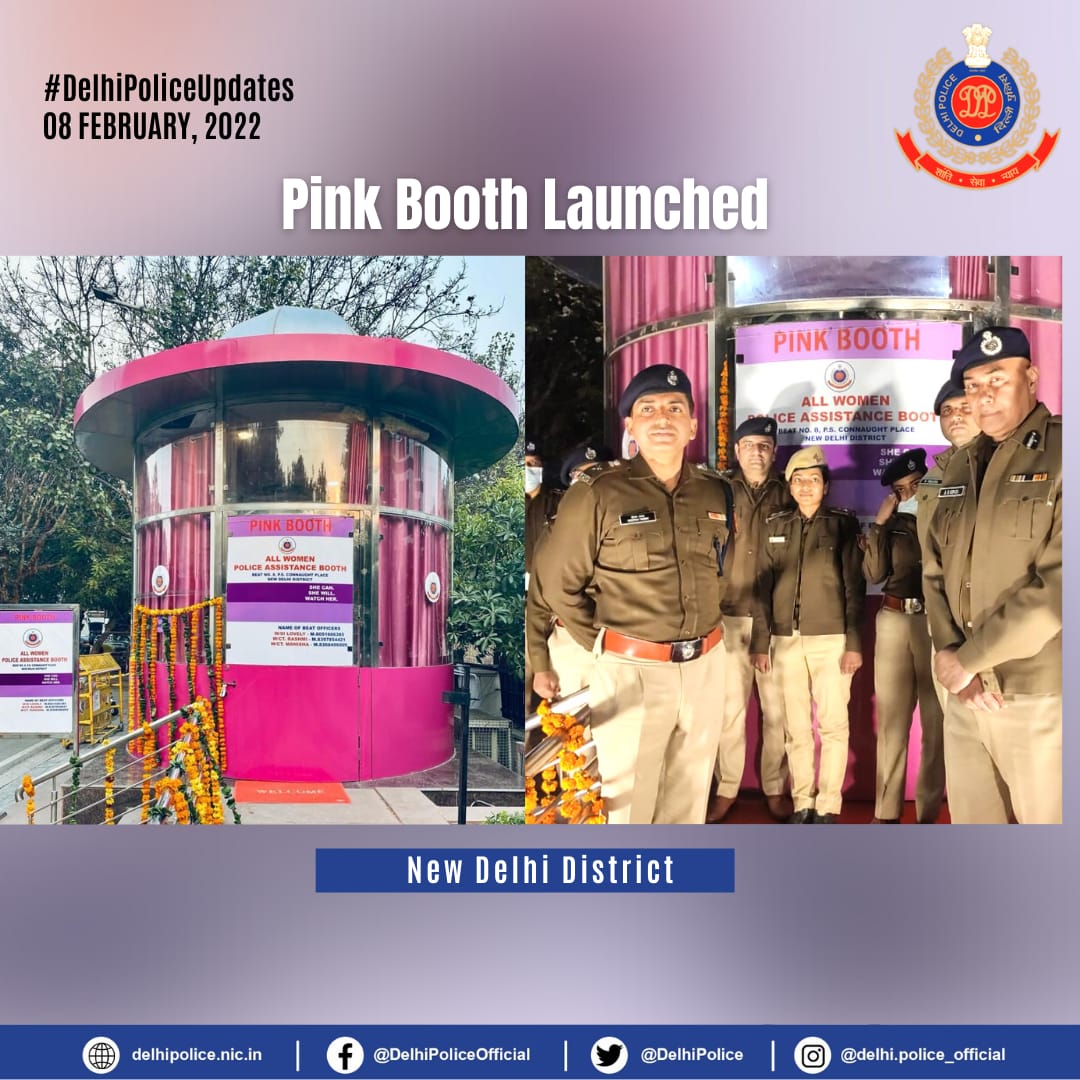 Facilitating women and girls to file complaints #DelhiPolice launched a Pink Booth at Janpath Market.

#DelhiPoliceUpdates

<a href="/CPDelhi/">CP Delhi #DilKiPolice</a> <a href="/DelhiPolice/">Delhi Police</a>