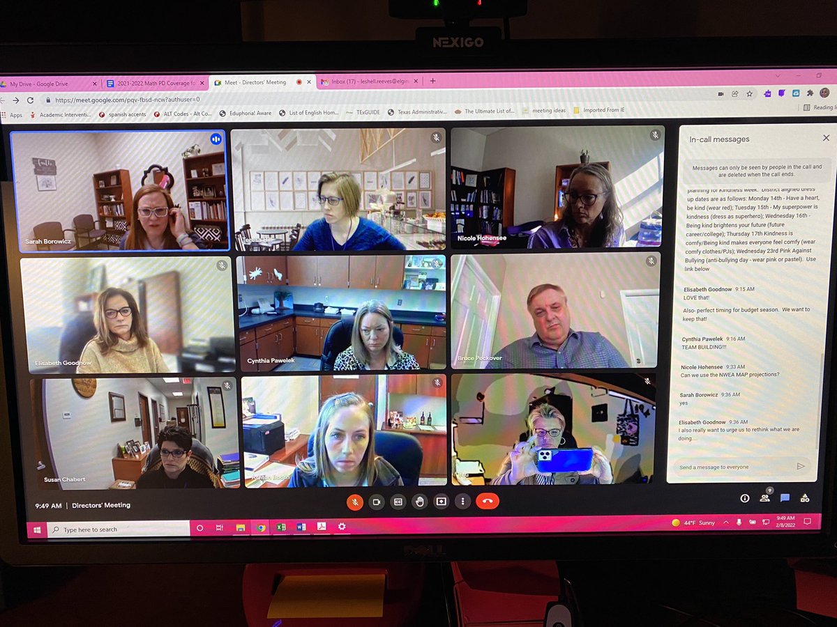 Teaching & Learning Department giving off Brady Bunch vibes during the virtual weekly meeting this morning! #ItsGROWtime