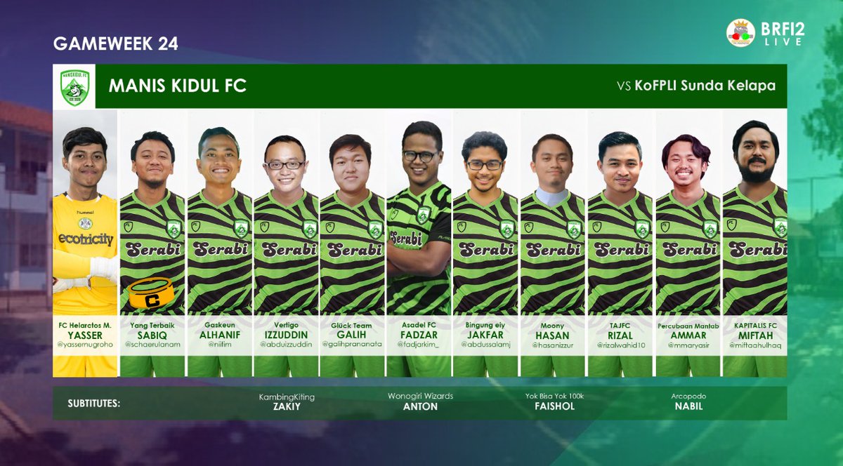 FManiskidul's tweet photo. Gameweek 24 @LigaBRFI akhirnya datang juga setelah makan ati tiga minggu dikibulin Dennis wqwqwq

kita bakal ketemu @sunda_kelapajkt  moga ngga kalah tipis lagi deh mengcapek liatnya :(

Kaptennya bapak @schaerulanam semoga bisa carry https://t.co/hnNuYd5m8H