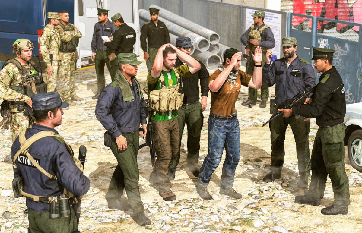 MobiusActual's tweet photo. CO-OP
ANP and AAF MATG, post joint FIA compound raid, Altis
#Arma3 #AAF #FIA #Altis https://t.co/86hOT8c4MI
