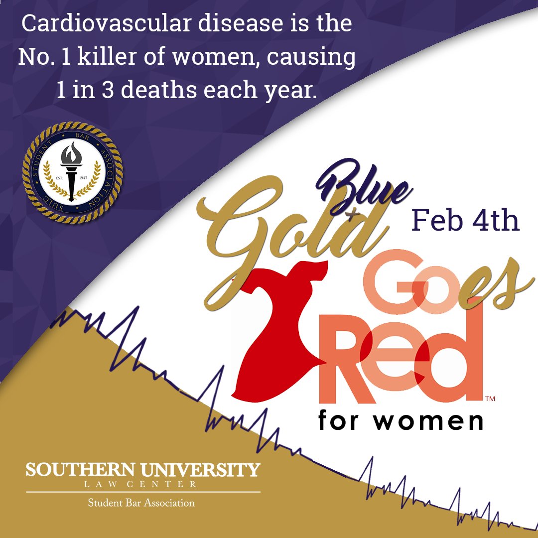 SULCSBA's tweet photo. Cardiovascular disease is the No. 1 killer of women, causing 1 in 3 deaths each year. It’s a third of our mothers, sisters, friends, neighbors, coworkers and more. It’s a third of the women we can’t bear to live with it. https://t.co/P6h7Pkqvti