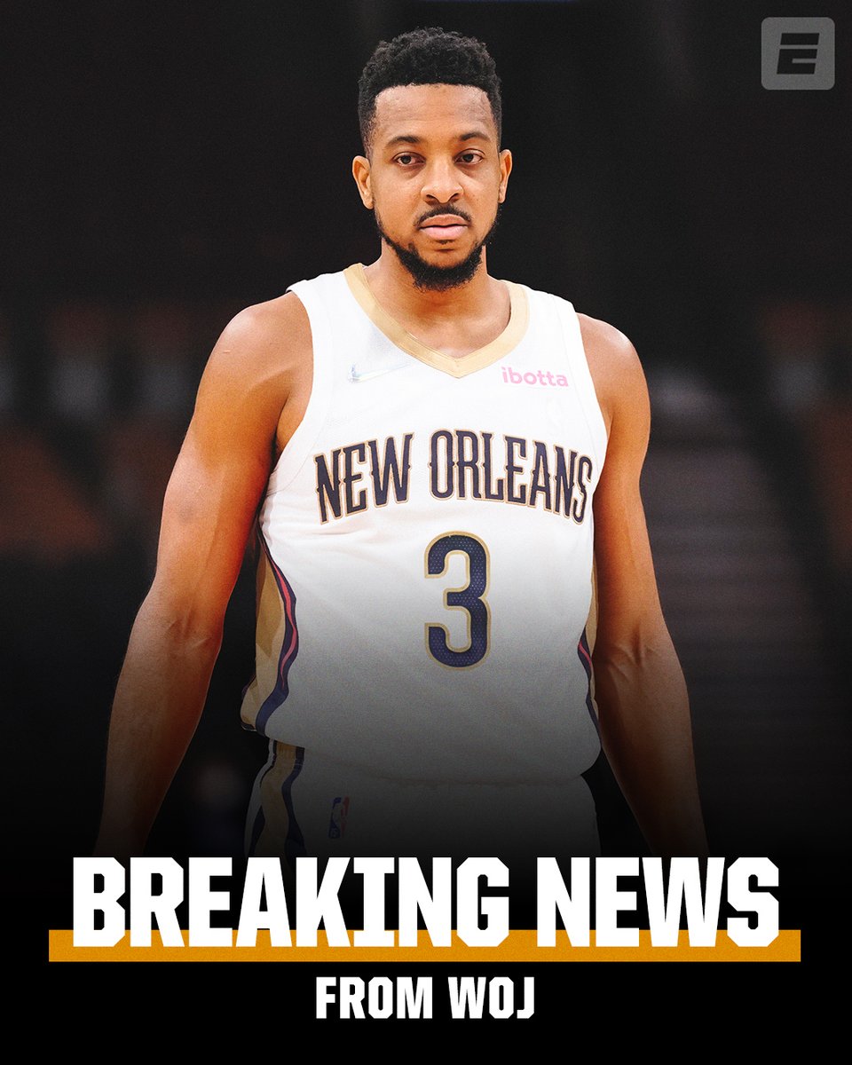SportsCenter's tweet image. Breaking: Portland has agreed to trade CJ McCollum, Larry Nance and Tony Snell to the Pelicans, sources tell @wojespn.

The Blazers will receive Josh Hart, Tomas Satoransky, Nickel Alexander-Walker, Didi Louzada, a future first-round pick and two future second-round picks.