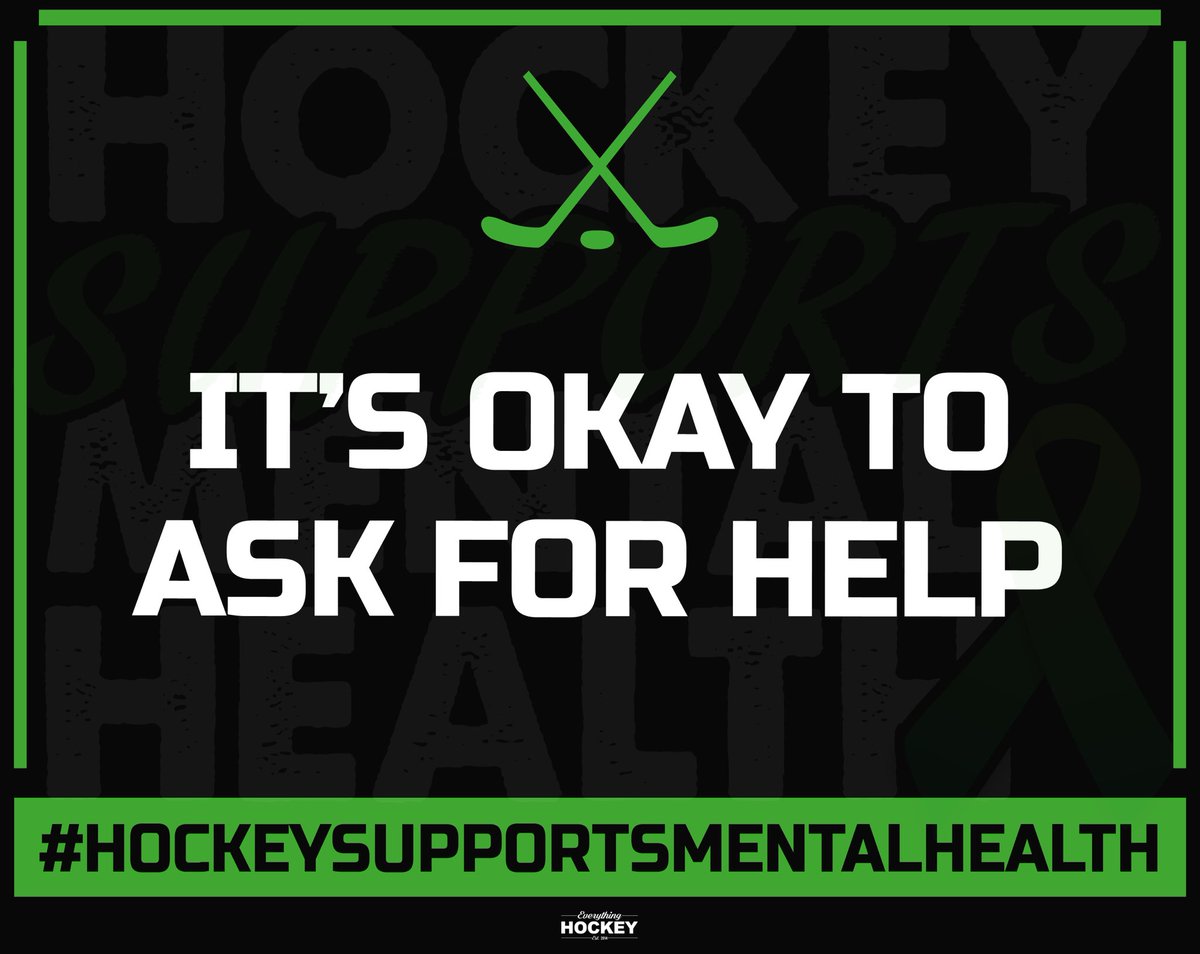 It’s okay to ask for help💚

#HockeySupportsMentalHealth