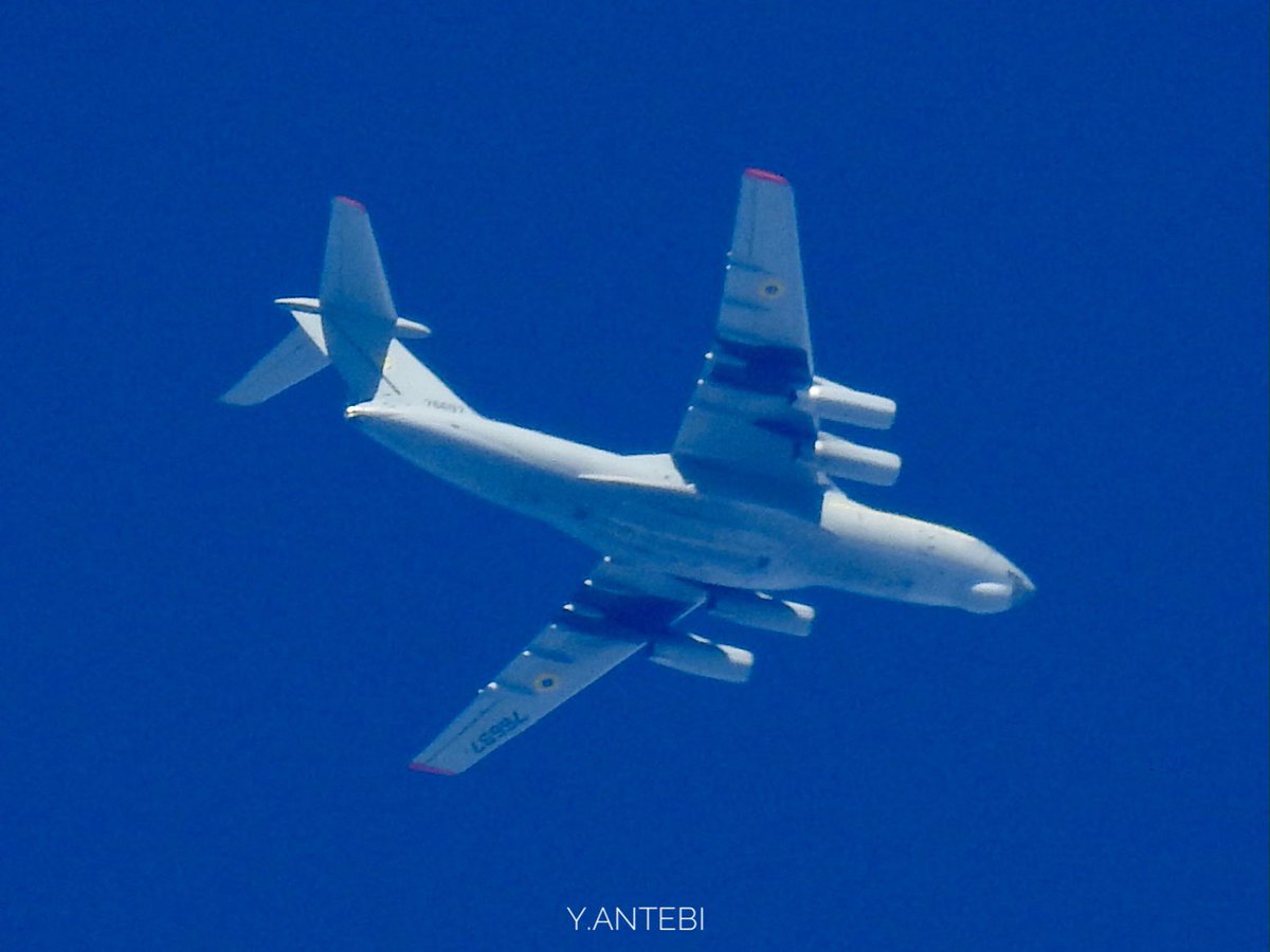 ace_pio's tweet photo. #UkraineAirForce #IL76MD 76697 from #Kiev 
#Ilyushin76 #freighter #IL76 https://t.co/Vca8mwWHaK