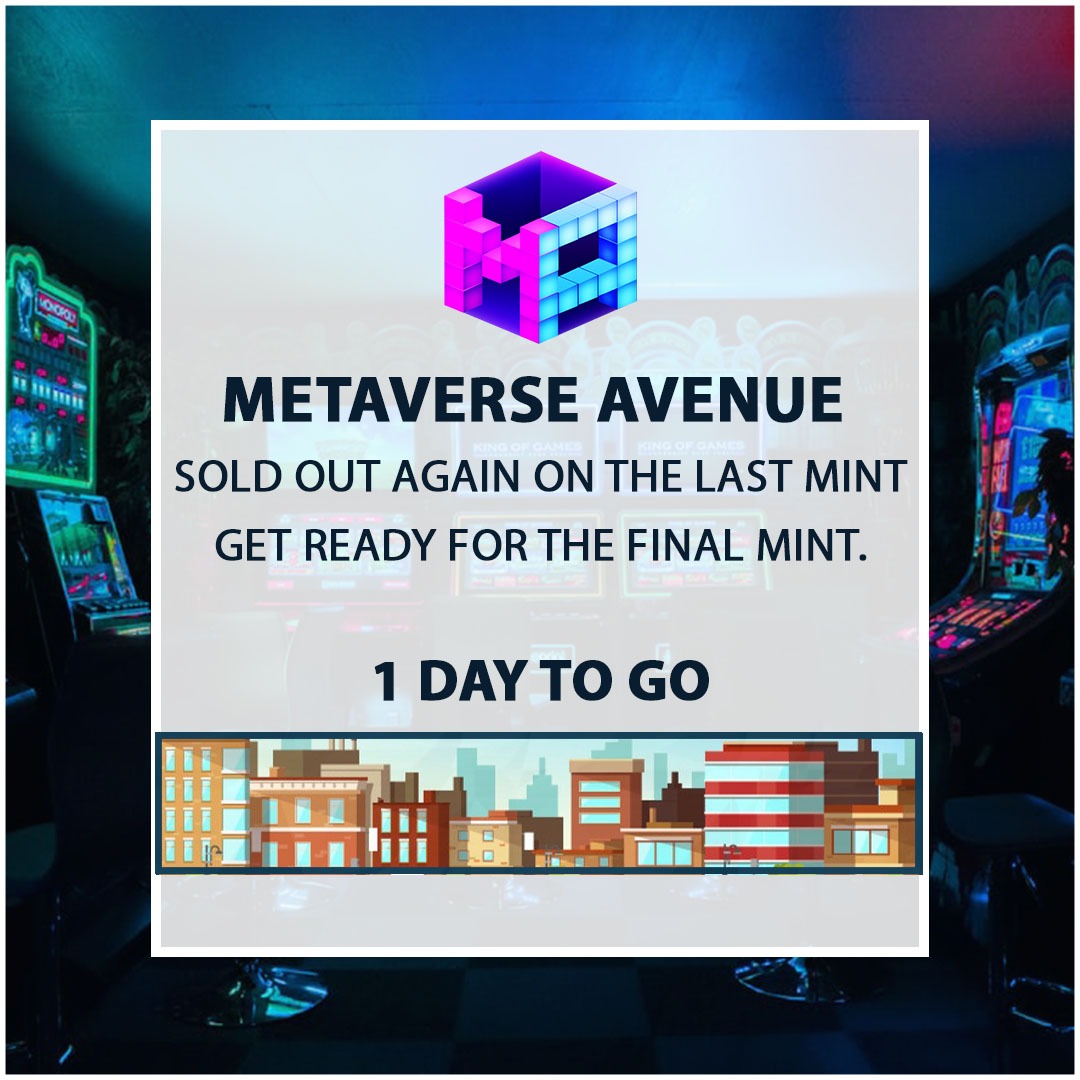 Metaverse Avenue is reminding you again that it is important that your NFTs are on your wallets to  get new ones instead of the old. Also, the site will be updated soon with 4 ply larger block size.