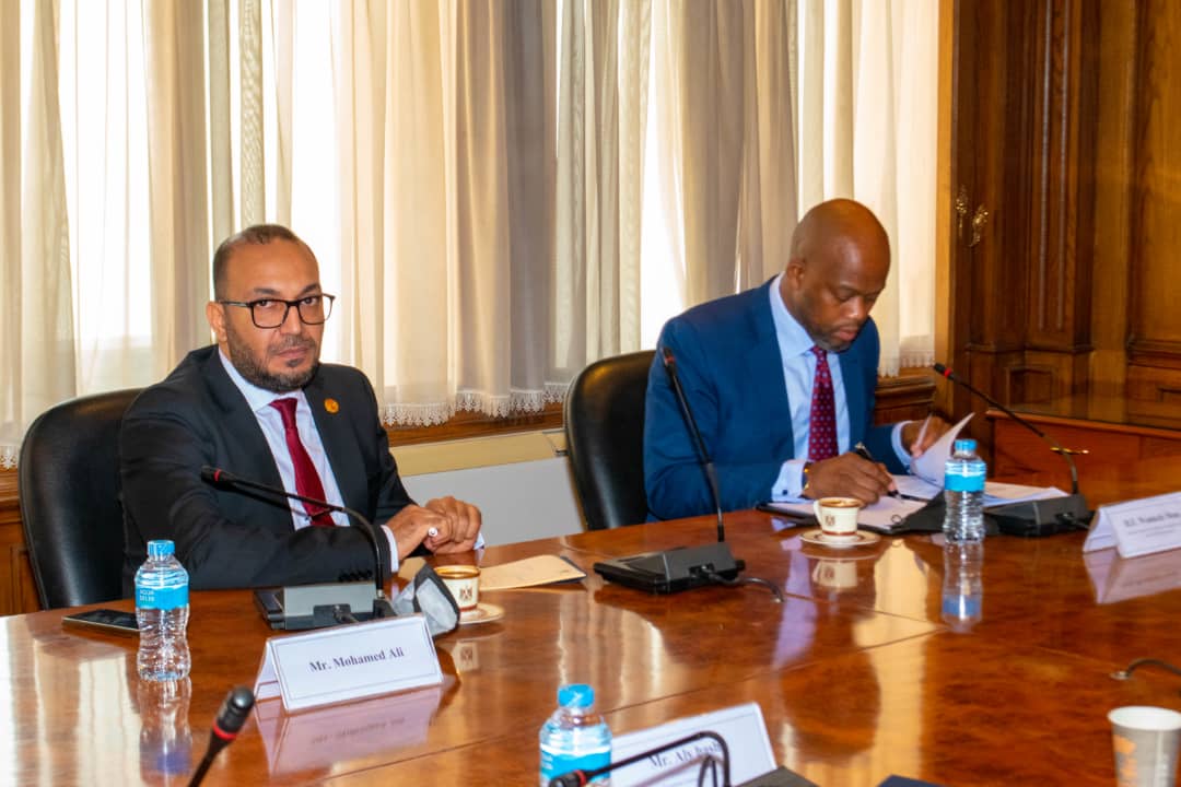 Today H.E. <a href="/MeneWamkele/">Wamkele Mene</a> the Secretary-General of the 
#AfCFTA Secretariat had a meeting with the Minister of Trade of Egypt Hon.Nevine Gamea, he updated her on the outcome of the AU Summit &amp; thanked the government of Egypt for its support towards the implementation of the AfCFTA