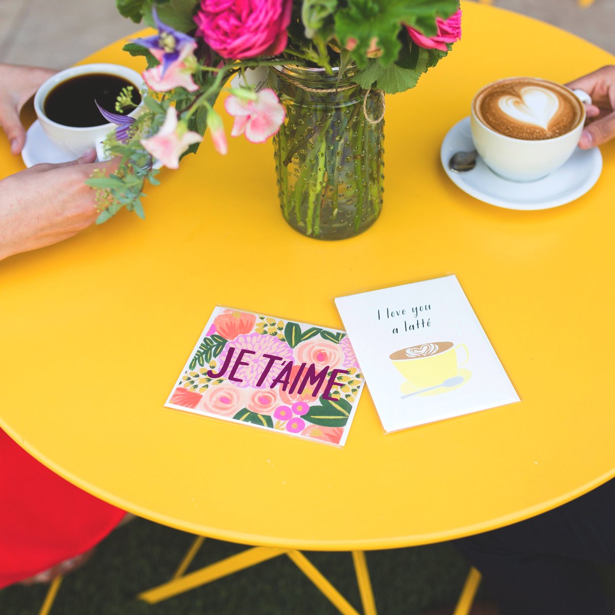 We love you a latte! Valentine's Day cards now at all caffes for the love(s) of your life. 💛