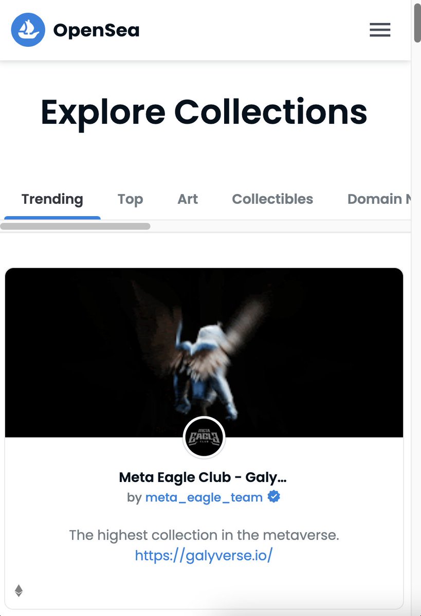 #1 trending collection on OpenSea! 🦅🔥🥳