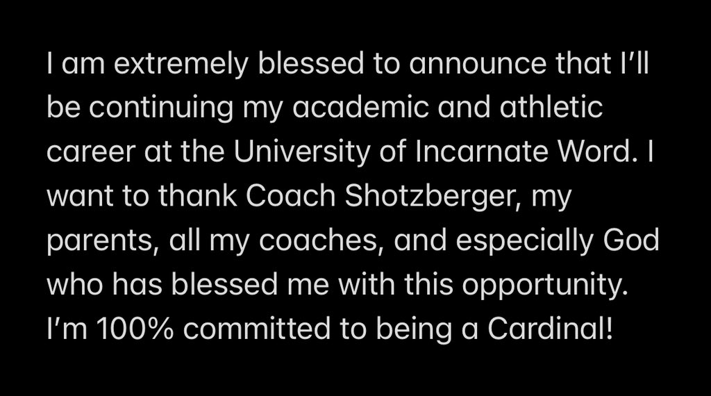 Jacob Caraway (@jacobcaraway7) on Twitter photo I’m 100% committed to being a Cardinal! #HeadsDownWordUp #TheWord <a href="/UIWBaseball/">UIW Baseball</a> <a href="/ryanshotzberger/">Ryan Shotzberger</a> <a href="/ChargerBSB/">Champion Charger Baseball</a> <a href="/CarawayTrish/">Trisha Caraway</a> I’m 100% committed to being a Cardinal! #HeadsDownWordUp #TheWord <a href="/UIWBaseball/">UIW Baseball</a> <a href="/ryanshotzberger/">Ryan Shotzberger</a> <a href="/ChargerBSB/">Champion Charger Baseball</a> <a href="/CarawayTrish/">Trisha Caraway</a>