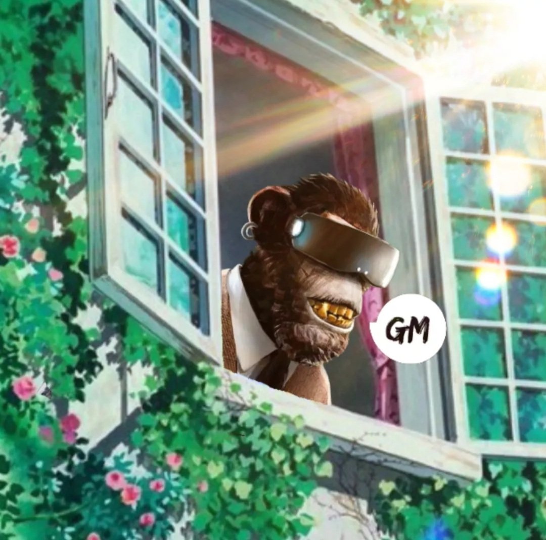 CrytpoNinja's tweet photo. Not my creation, this was done by a fellow ape! @ADApesSociety 

GM APES!! https://t.co/onrlskTLB3
