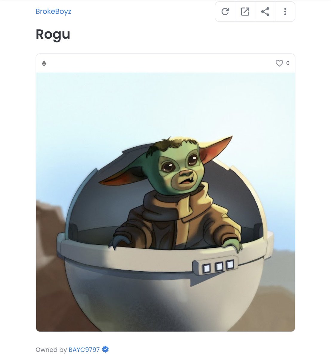 bayc9797's tweet photo. I’m giving away this @BrokeBoyzNFT Roosevelt  1/1 Rogu (worth 3 ETH min) to a lucky fren!

for a chance to win:

-retweet this tweet

-reply with your wallet address 

(giveaway ends in a week - tag your frens for good luck “optional”) https://t.co/EDoiklr74W