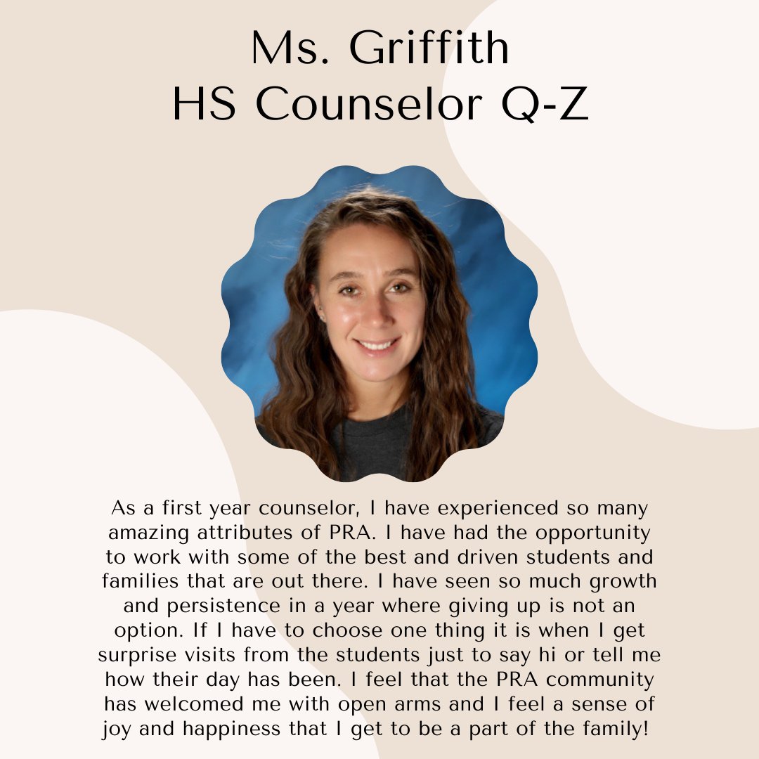 PRA_Miners's tweet photo. To close out #NSCW22 we would like to thank the newest #prahs counselor, Ms. Griffith. We are grateful for Ms. Griffith's enthusiasm and dedication toward our students. Thank you! #gominers https://t.co/gbz88PtQ3G