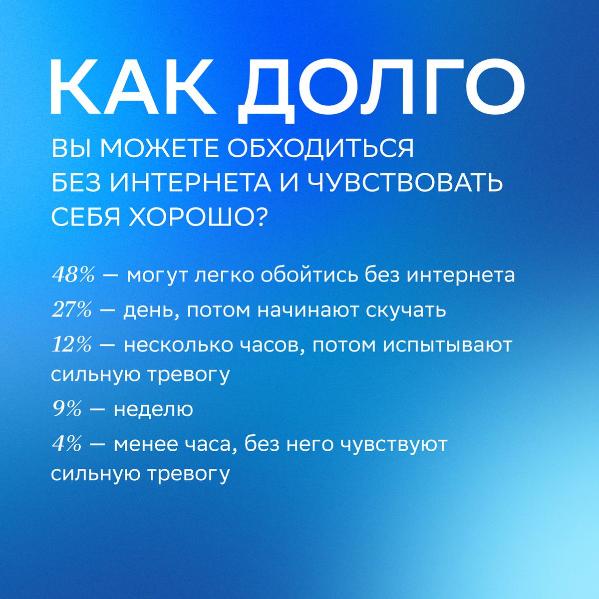 Sagheeton's tweet photo. Надо понимать, эти 48% с удовольствием прошли бы данный опрос в очереди к банкомату, не будь у них доступа к интернету? https://t.co/MRh4gCpnFz