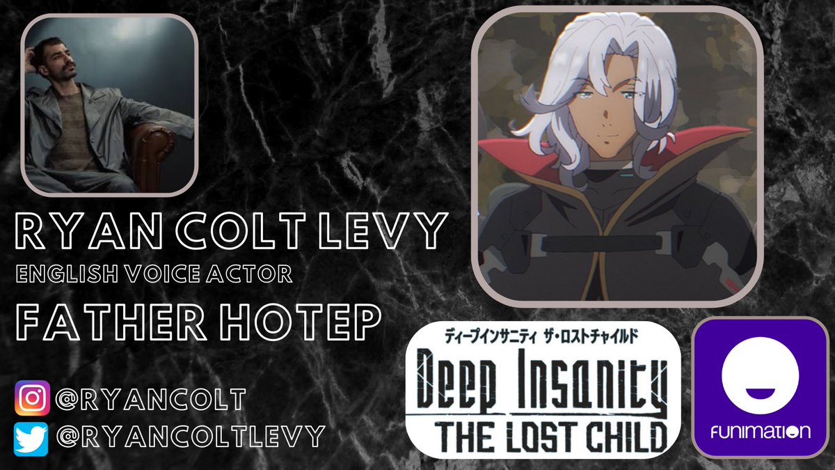 ryancoltlevy's tweet photo. Ep 6 of #DeepInsanity: The Lost Child is out now on @Funimation & you can hear me as the voice of the glorious Father Hotep!
Major thanks to @jadbsaxton for super fun sessions & this truly stellar haircut!✨ https://t.co/GL4DKyK6yu