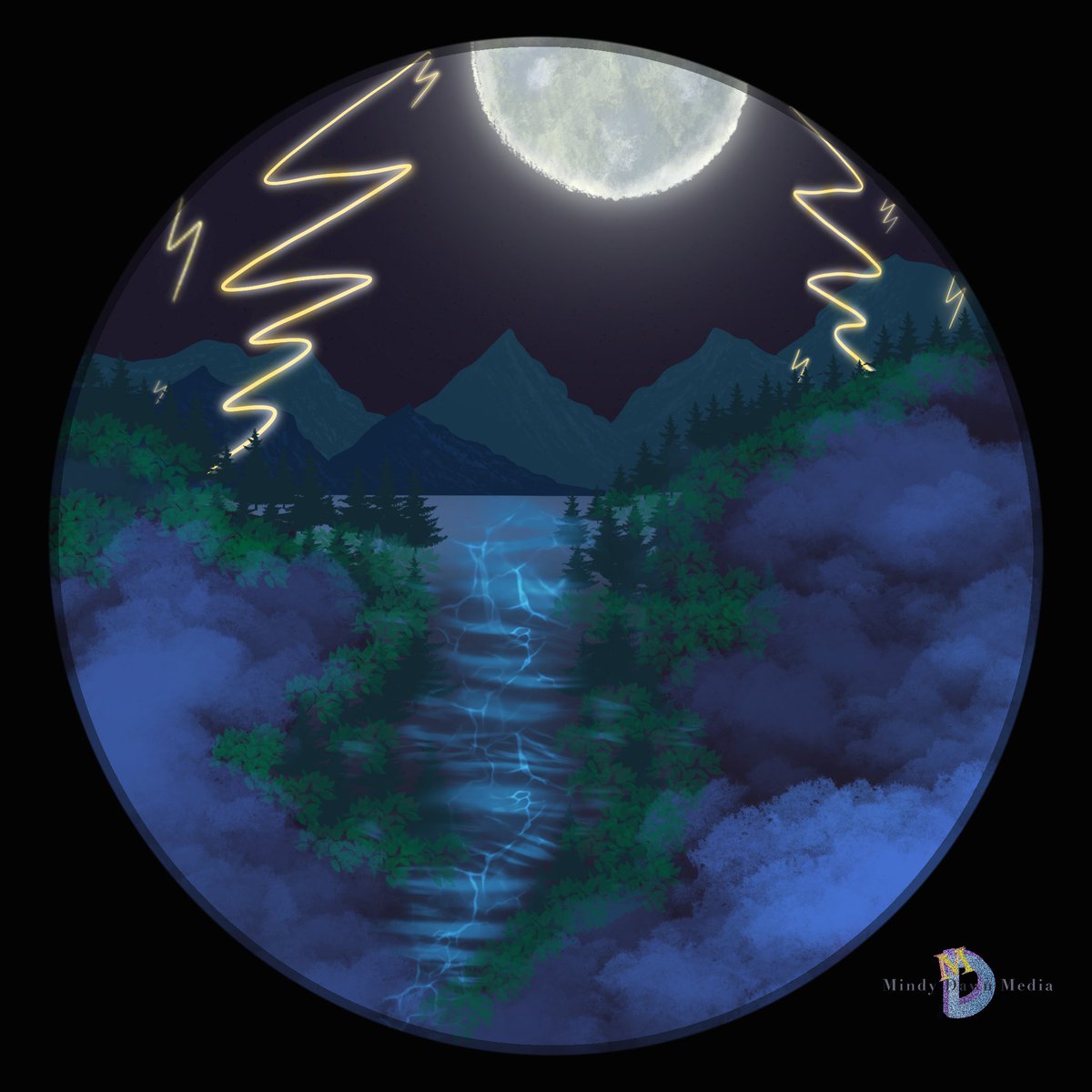 mdwhitton44's tweet photo. GM Frens😊                                                 💙 Even when your mind is clouded, see through it &amp; focus on your deepest desires.🌙 #NFTCommunity #digitalart #cryptoart https://t.co/1MM9fbAeJS