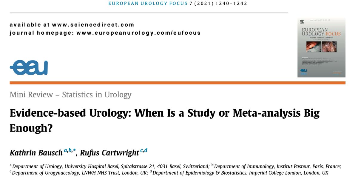 Evidence-based Urology: When Is a Study or Meta-analysis Big Enough?

buff.ly/3Ae9bUq

<a href="/BauschKathrin/">Kathrin Bausch</a> <a href="/roofus/">Rufus Cartwright</a>

#evidence #based #urology #focus