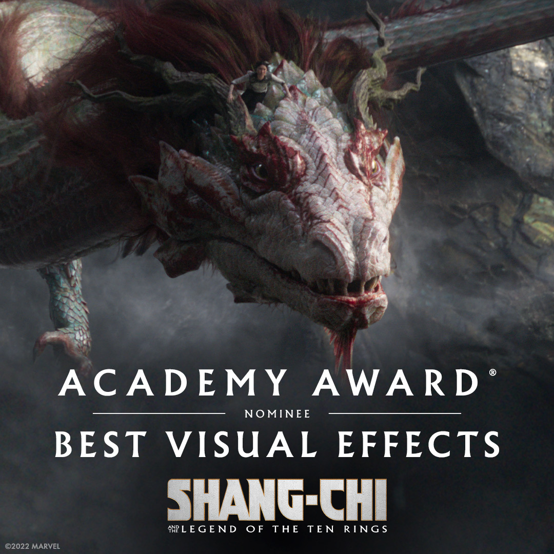 DisneyPlus's tweet photo. Congratulations to the crew behind Marvel Studios' #ShangChi and The Legend of The Ten Rings for their Academy Award nomination for Best Visual Effects! #Oscars https://t.co/ZO7TAzvavO