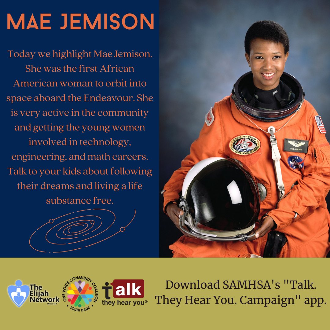 sdovcc's tweet photo. “Never be limited by other people's limited imaginations.”  - Mae Jemison

Live Life Substance Free https://t.co/3x6PzDJByf