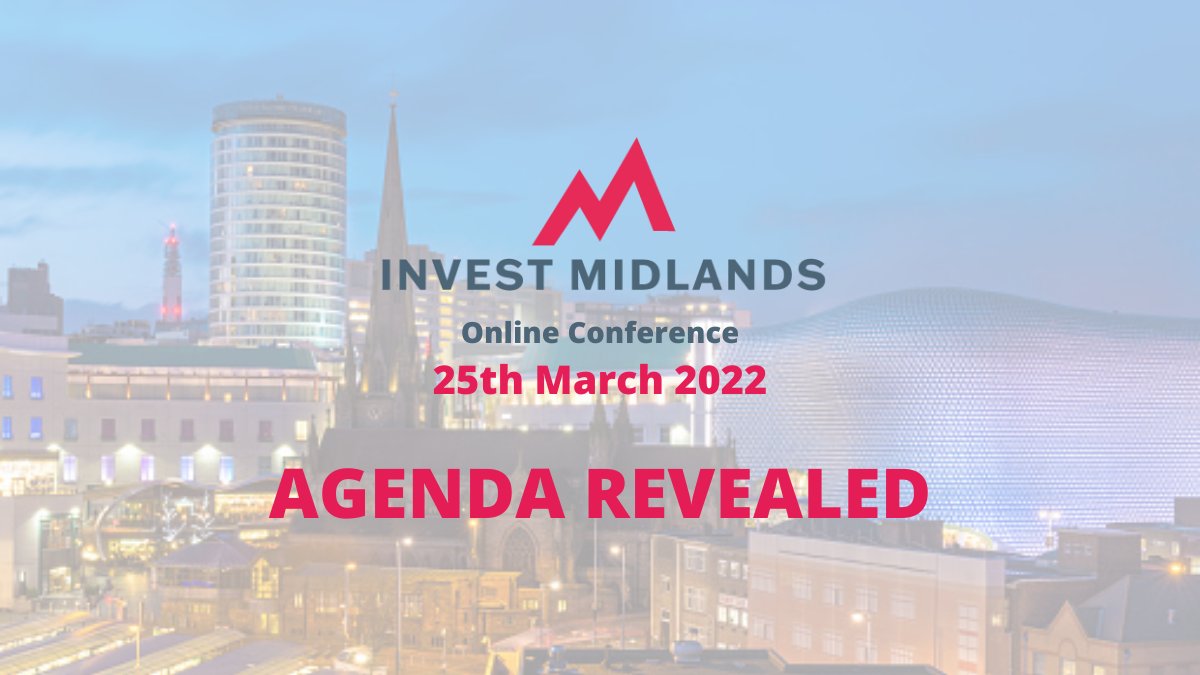 Invest Midlands is back for 2022!

This year’s event will take place on Friday March 25 and is being curated by TheBusinessDesk.com and its sponsors <a href="/becgUK/">Cavendish Consulting</a> , <a href="/unibirmingham/">Uni of Birmingham</a> , <a href="/millenniumpoint/">Millennium Point</a>  and <a href="/PhoenixGroupUK/">Phoenix Group</a> .

Agenda has just been revealed 🚨⬇️
investmidlands.uk/agenda