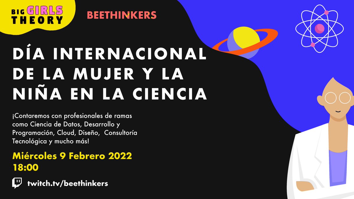 biggirlstheory's tweet photo. Mañana 9 febrero 18:00 os damos cita con una veintena de mujeres de diferentes perfiles tecnológicos dando a conocer sus historias #DataScientists #design #consulting #developer #engineer #biggirlstheory #beethinkers #11F #díamujeryniñaenciencia https://t.co/2xAxVZ7wCr https://t.co/XkRivzBHKK