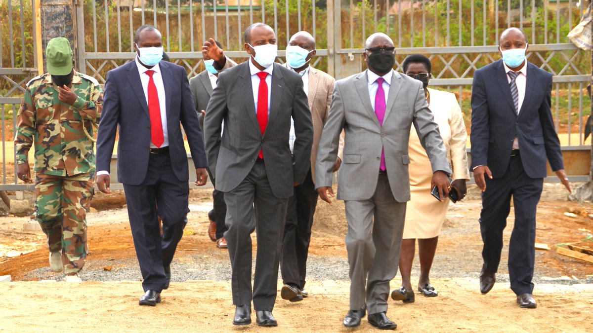 Marching to plant trees at Eldoret arboretum