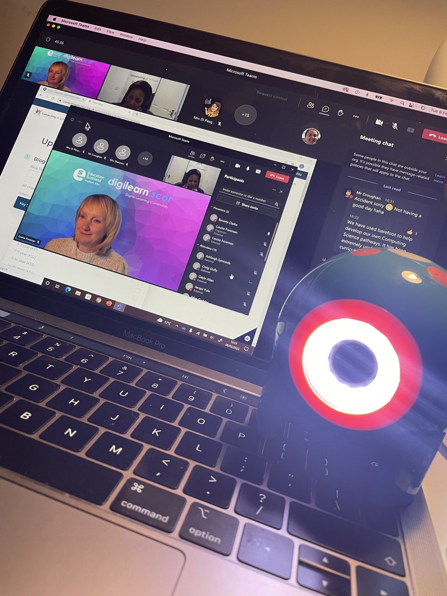 AJOBPickard's tweet image. My wee pal #DotTheRobot has loved the How the CAS network can support Scotland session with @MsBClarke and @LouiseE_Foreman and we won a book 🙌