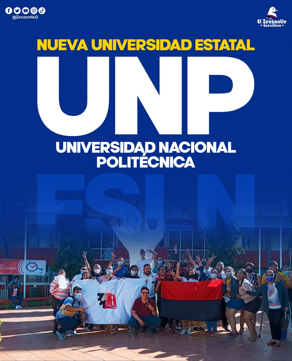 #Nicaragua | Estudiantes de la Universidad Nacional Politécnica (UNP).
Centro de Educación Superior Estatal.
Que garantizará la continuidad de los programas que eran ofrecidos por la extinta UPOLI.  ✊🏻🇳🇮🔴⚫

#NoPudieronNiPodrán 
#EsperanzasVictoriosas