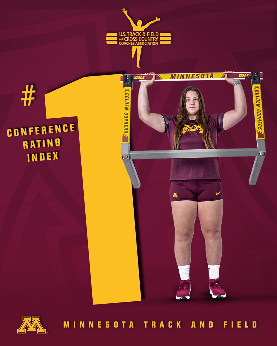 The #Gophers are ranked NUMBER 1 in the first <a href="/USTFCCCA/">USTFCCCA</a> <a href="/bigten/">Big Ten Conference</a> conference rating index! #SkiUMah 

📰: z.umn.edu/TFB1G1