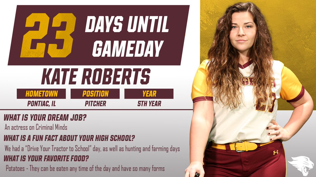 cucsoftball's tweet photo. We are inching closer.

Meet #23, pitcher @KateRoberts_23 !
#MAGIC https://t.co/1lEagiBlD1