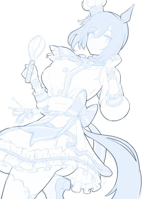 線画のフチまでやって一旦休憩。 