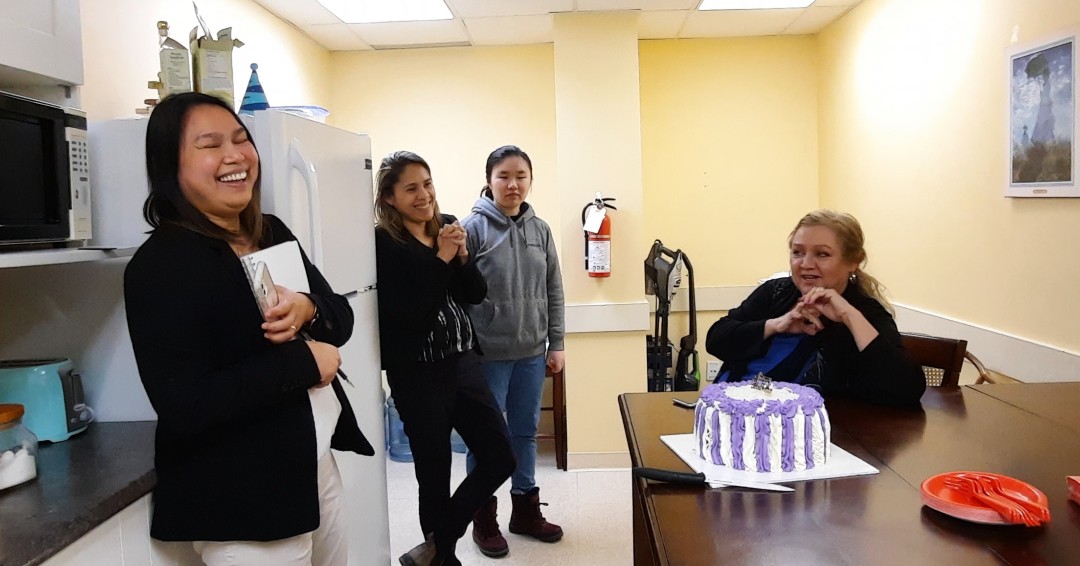 WorkGlobalCAN's tweet photo. From all of us at Work Global Canada Inc, we would like to extend a Happy Birthday to our staff member Hashe Fenequito. May your day be wonderful and delightful as the ube cake. #happybirthday #ubecake https://t.co/LsW8zJ99Wo