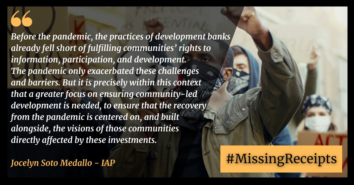 RightsinDevt's tweet photo. When IFIs started giving 💰 to respond to #COVID19, civil society groups worldwide warned about risks of #corruption, increased inequality & mounting debt. Now we know that many of these risks have materialized.
👇Find out more in #MissingReceipts:
https://t.co/Lr1iU9ysks https://t.co/EmTgRJwHyq