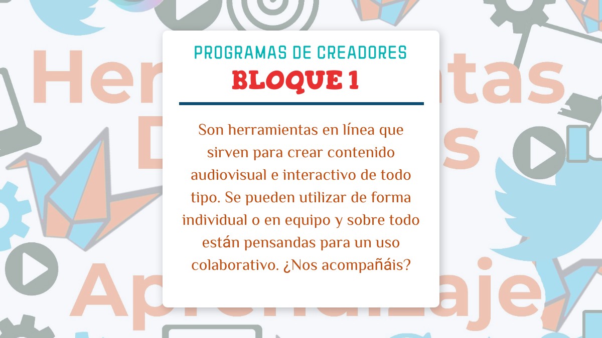 HdSmooc's tweet photo. #EVP_UNED Arrancamos con el Bloque 1: Programas de creadores. ¿Queréis saber un poco más sobre éstas herramientas?
Aquí os dejamos una pincelada pero si queréis saber más sobre ellos, el 11 de febrero os esperamos en @TmoocE con "Herramientas Digitales para el Aprendizaje". 🗓️ https://t.co/kSTgQxpSeM