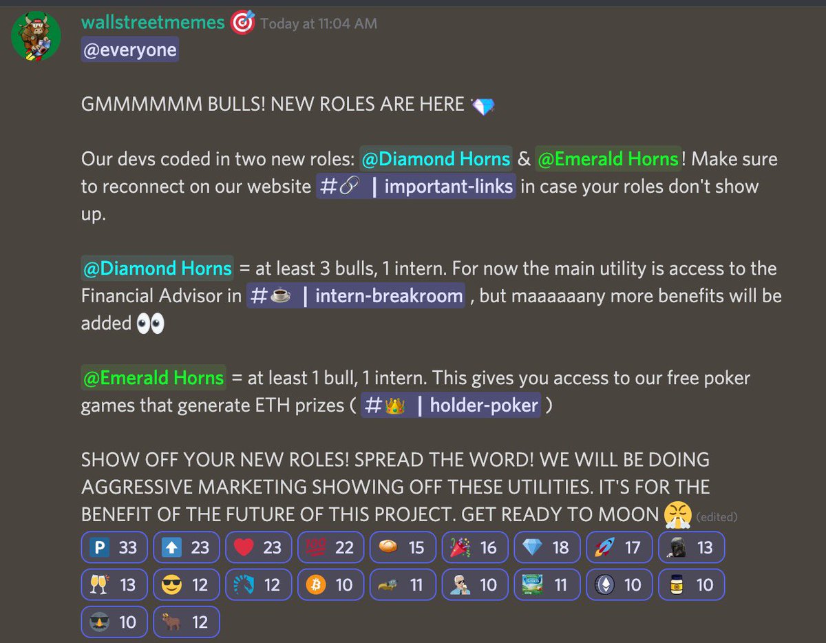 wallstbullsNFT's tweet photo. New discord roles are live!                             https://t.co/sWLg9YNY1U https://t.co/ParS873KDl