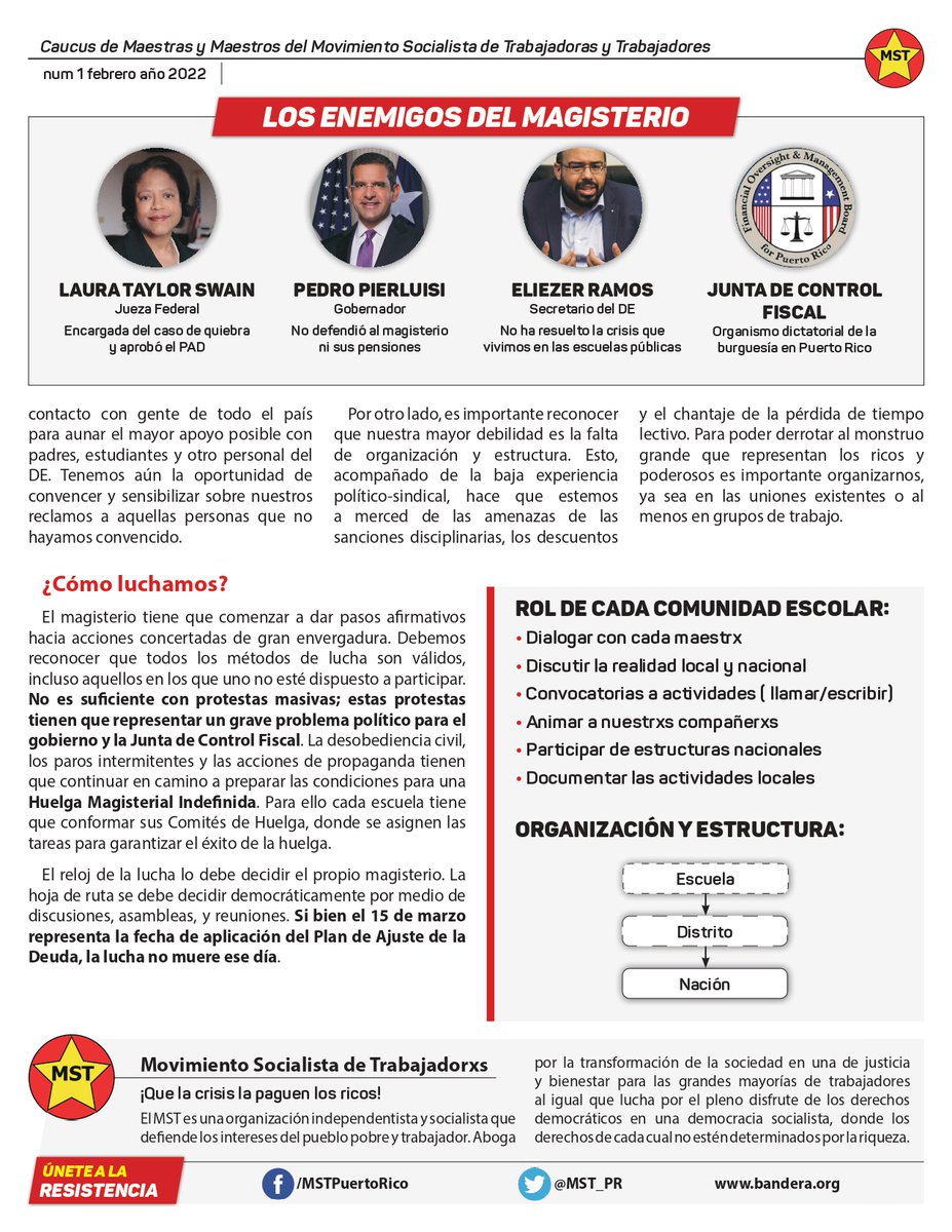 Plan de Lucha: Aumentos de Salario y Retiro para Todes
Boletín del Caucus de Maestras y Maestros

Descarga el PDF: bandera.org/wp-content/upl…