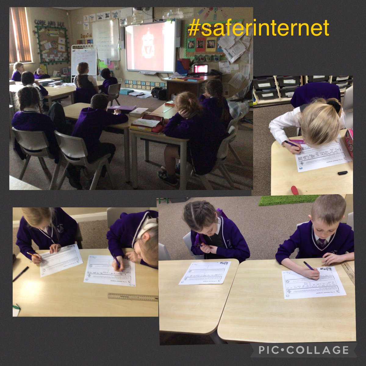 TheTrinityL5's tweet photo. Today, year 4 have been learning about safer internet day. We watched the @LFCFoundation event and we discussed what we would and wouldnβt do in different scenarios #SID2022 #trinitycomputing https://t.co/O13ogFyQti