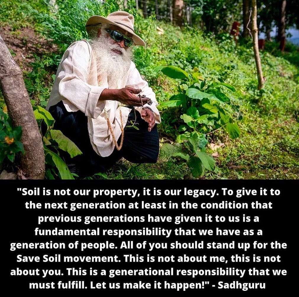 crazeebee's tweet photo. #RR- read, reflect and if your hearts beats for it…Then share. 
I an #earthbuddy pledge to read, reflect and share about #MotherEarth. Soil is not dirt. Soil is soul. We all come from it &amp; we all will go back into it. How do we treat our Mother Earth… Can we ignore⁉️
#SaveSoil https://t.co/222mVDtoaY