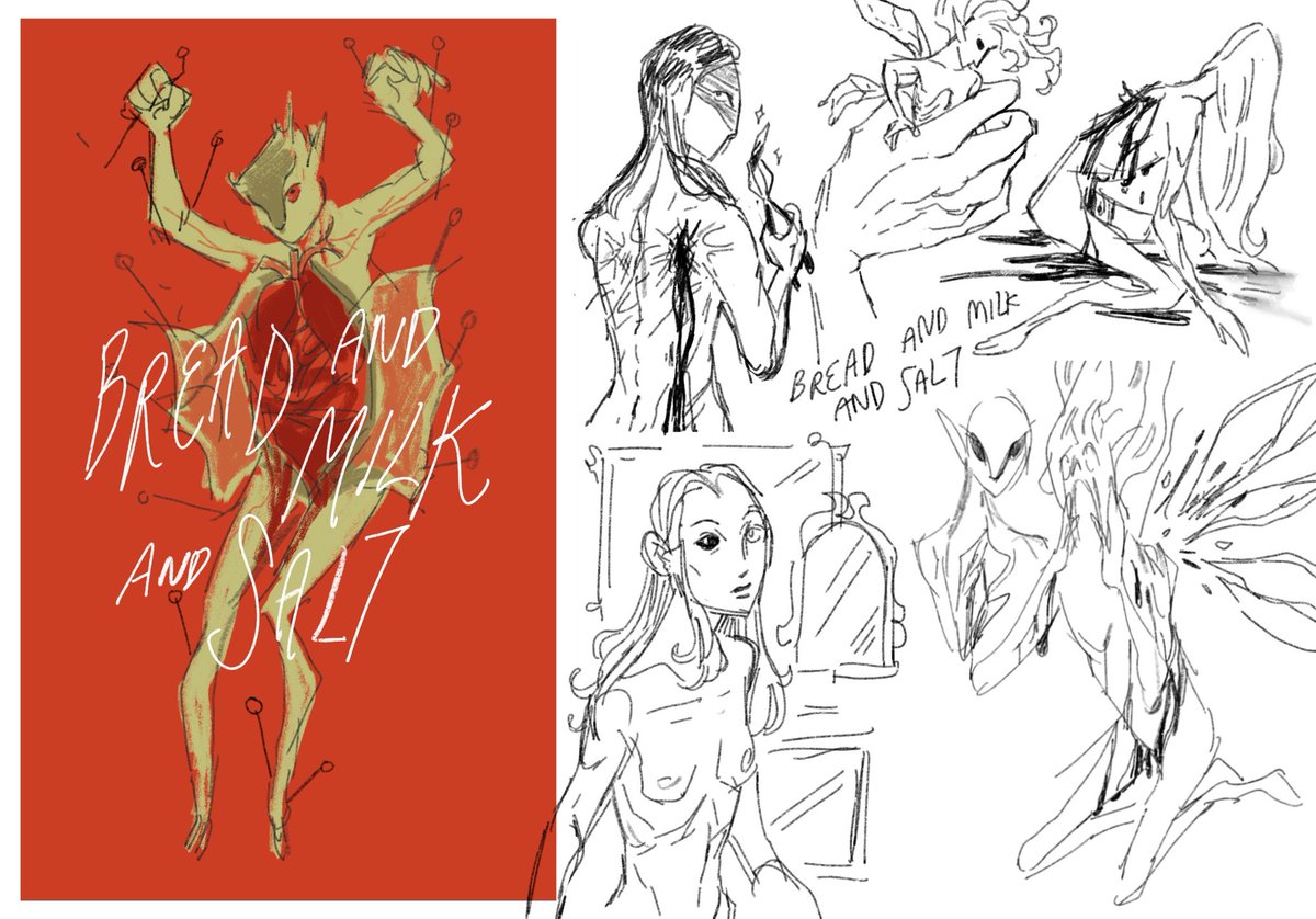 bit of ideation for school! bread and milk and salt.... short story of makes me go oijchdhdhbbfbbbvgsh 