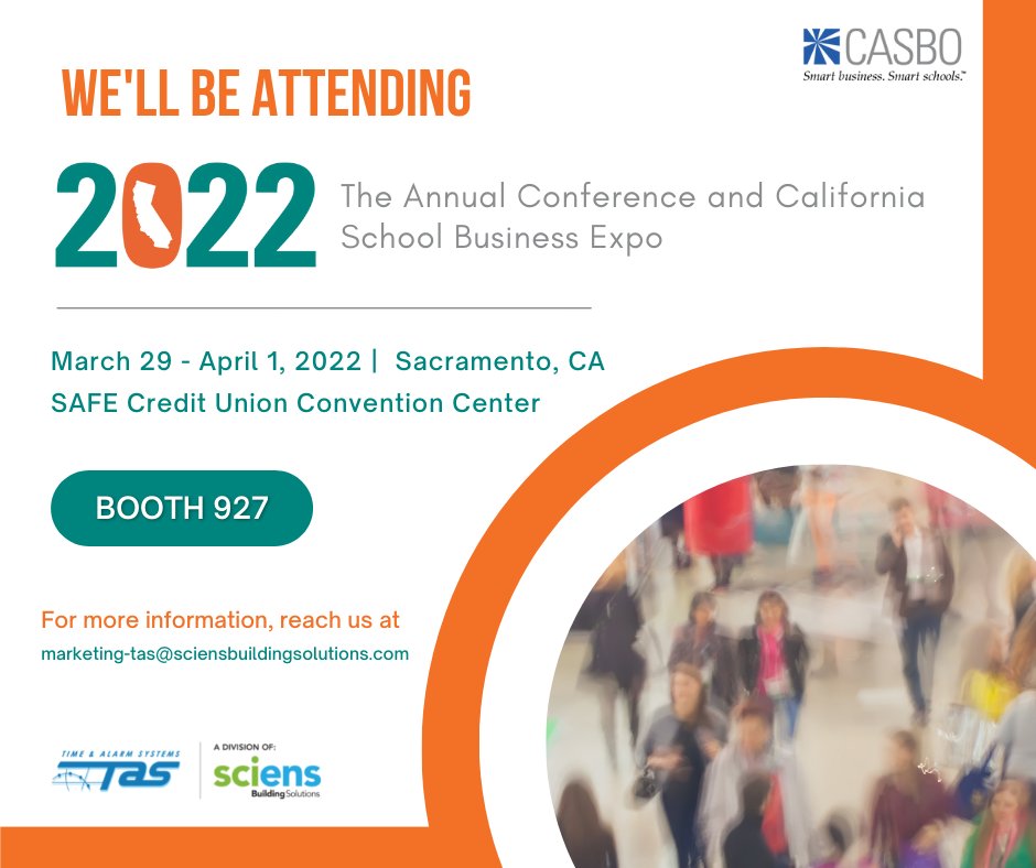 Come see us at Booth 927 at the 2022 CASBO Annual Conference in Sacramento this year!