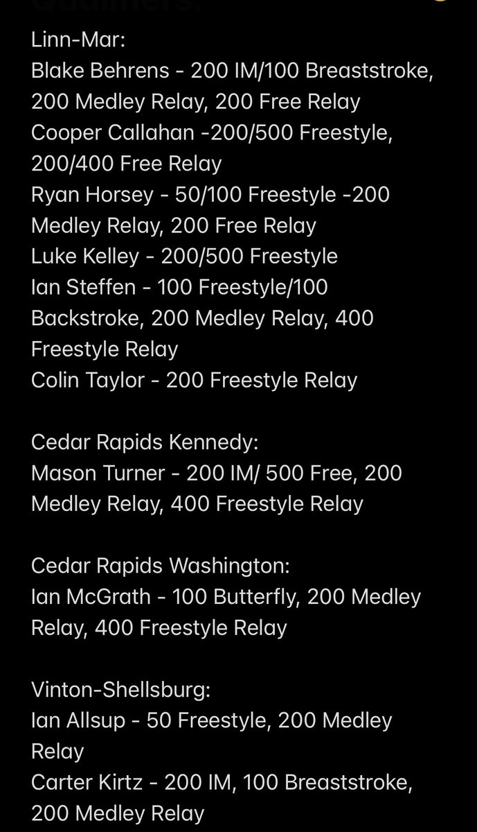 Congratulations to these boys for qualifying for the High School State Meet! Good luck this weekend!