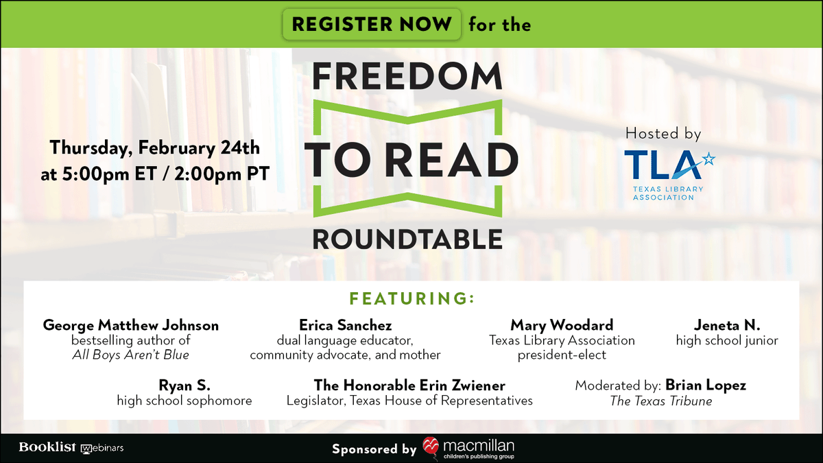 Join us on 2/24 for a crucial roundtable discussion of censorship and tangible steps to protect the freedom to read. Voices from every aspect of this ongoing and constantly evolving issue will weigh in on this free panel. Register now: bit.ly/3AHuWfy