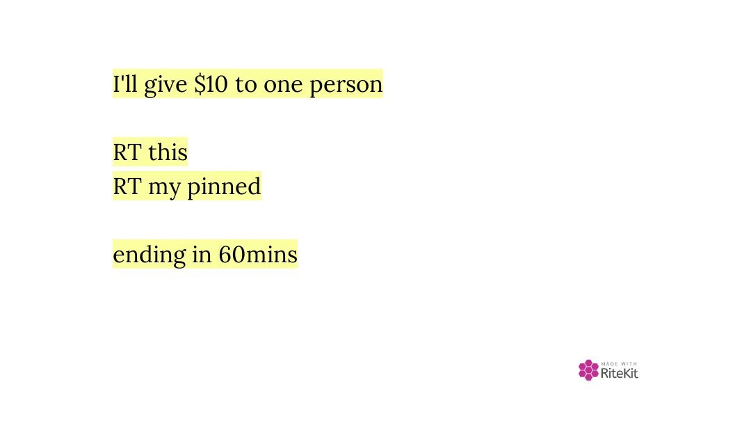 I'll give $10 to one person

RT this
RT my pinned

ending in 60mins #OnePeople #OnePerson prodosk, #prodosk