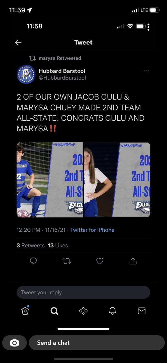RealGHSbarstool's tweet photo. @HubbardBarstool @marysachuey Yall claimed her while she was up in her bag https://t.co/aCiRvW07m7