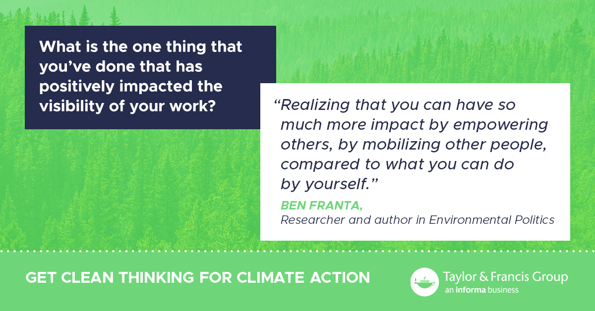 Rout_PoliticsIR's tweet photo. What's one thing you can do to positively impact the visibility of your research?

Hear from environmental politics author, Ben Franta, and other experts as they share their advice. 

Watch now 👉 https://t.co/z0xr76fLuH

@BenFranta #GetCleanThinking #KnowledgeExchange https://t.co/adUDXWqyuX