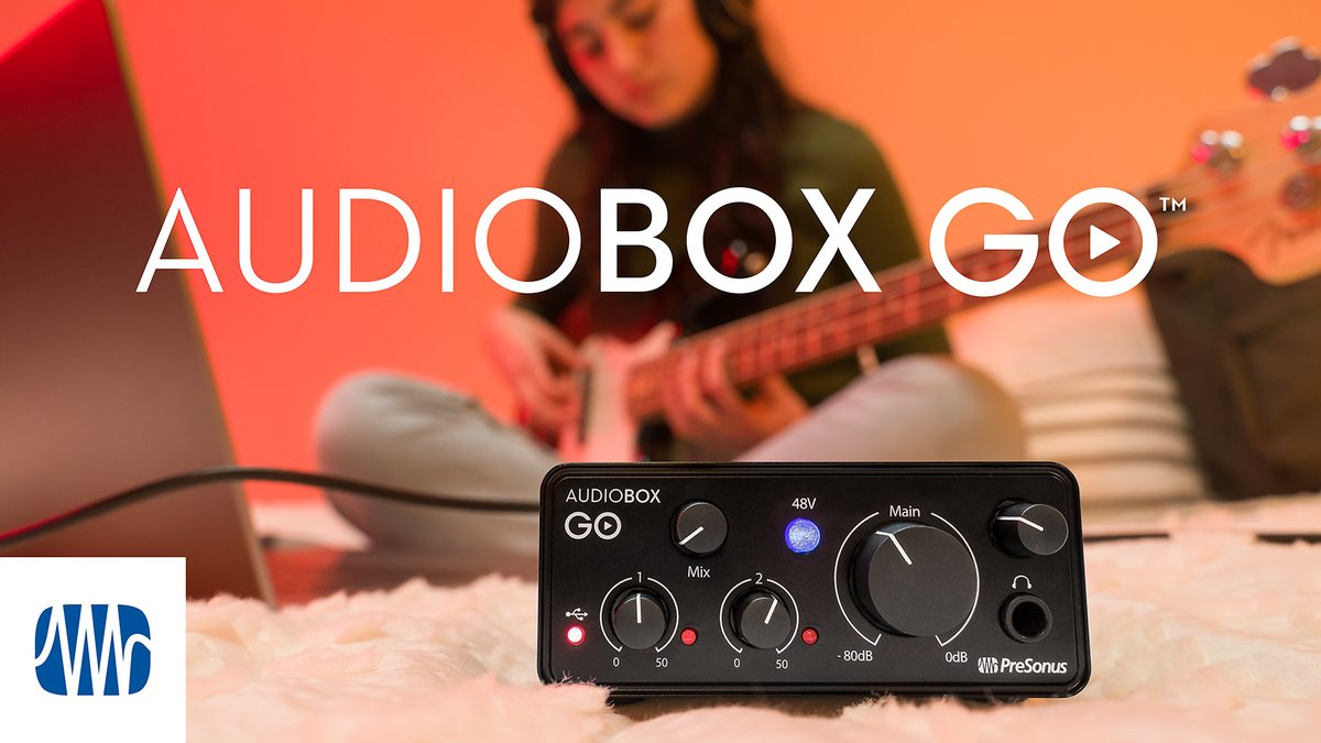 PreSonus's tweet photo. Introducing AudioBox GO™ | Ultra-affordable, Compact 2x2 USB Audio Interface

Just Hit Record &amp; GO! The AudioBox GO™ is all you need to get started recording your first song, or capturing ideas outside of your usual recording spot. 

WATCH &amp; LEARN MORE: https://t.co/nwR4814XgS https://t.co/XuyXNOu0TV