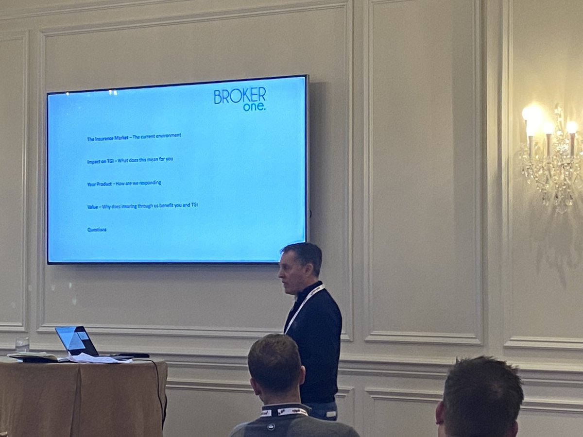 TGI_RickyGray's tweet photo. Robert Nicol from #BrokerOne taking the partners through his experiences with business interruptions claims over the last 18 months as well as the key point to look out for when shopping for insurance cover in golf retail.
@TGI_Golf
#tgigolf #tgibusconf https://t.co/s51HAgQqW6