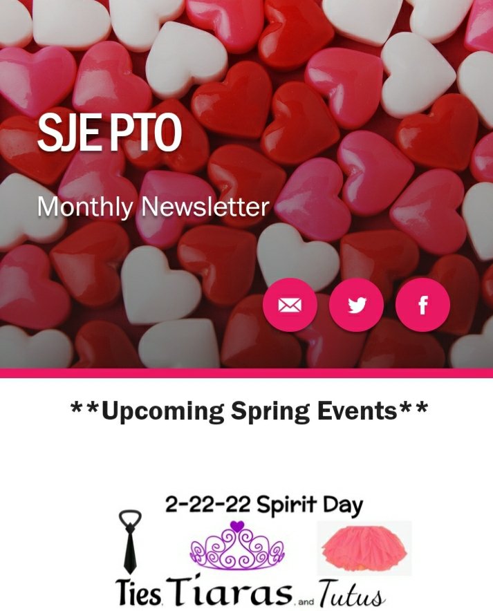 SanJacElemPTO's tweet photo. Hey 🌞s! 
Check out our monthly newsletter!!
English: https://t.co/lMOcajXya2
Español: https://t.co/AJGAgMn1Of https://t.co/rkdbxbeEhj