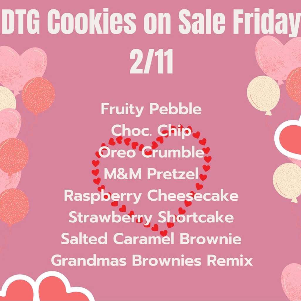 DTG cookies coming Friday. Don’t miss out!