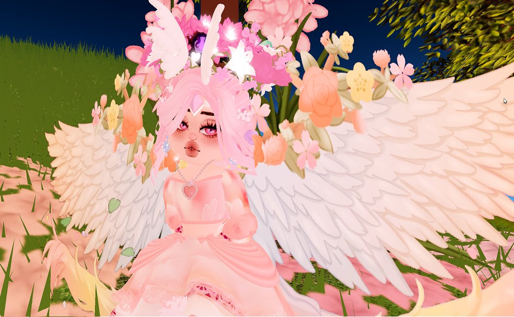 BrokeFairy's tweet photo. I am just loving all the flowers!!!! It's bringing out my inner Flower Goddess out!!!!! #royalehigh #ROBLOX https://t.co/lPFfthswLT
