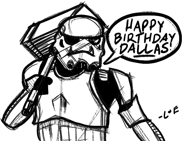 Lilithiel's tweet photo. Happy Birthday to grumpy stormtrooper/lovable orc/all around menacing big bad dude and old school roleplayer @DallasBarnett3 ! Hope it's a good one. https://t.co/VN8FsCOlr4